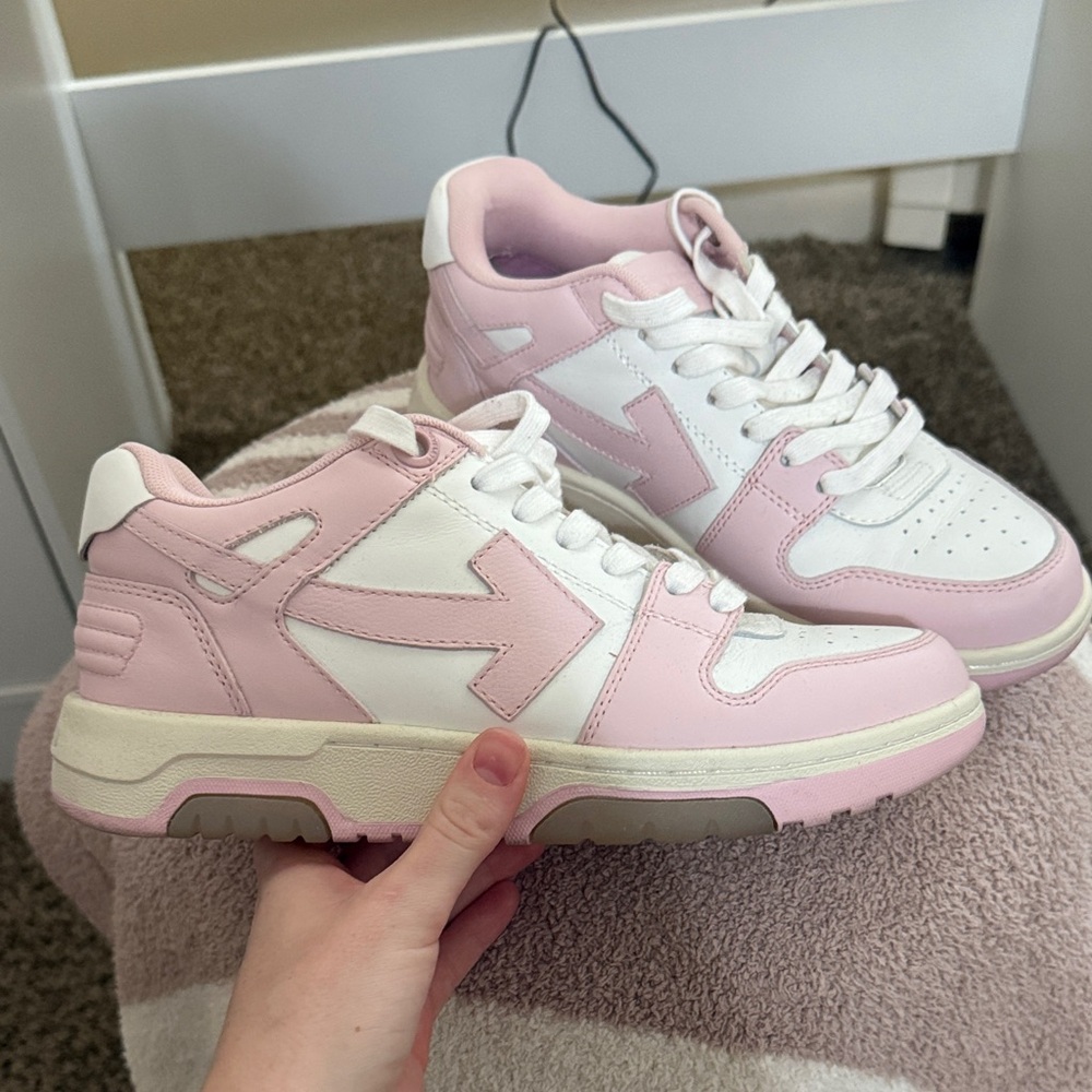 Women's Pink and White Sneakers